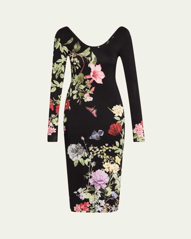 Delora Scoop-Neck Ankle Dress